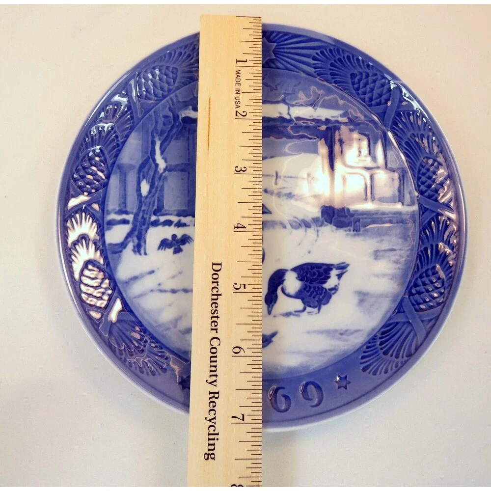 Royal Copenhagen 1969 Kai Lange Christmas Plate In the Old Farm Yard